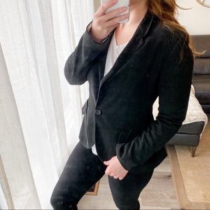 ANTHRO Cartonnier Black Single Button Blazer